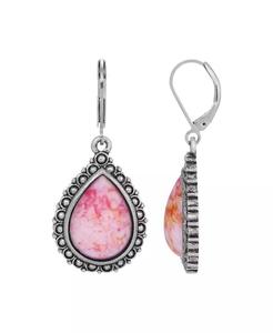 Orecchini a Goccia in Vetro Argentato |   2028 - Product Image 1