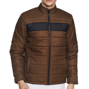 Chaqueta Acolchada Ligera Resistente al Agua para Hombre - Chaqueta con Cuello Alto y Cremallera Sólida a Prueba de Viento para Deportes al Aire Libre en Invierno - Product Image 4