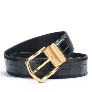 Ceintures en cuir croco décontractées pour hommes de haute qualité en gros avec boucles en alliage, longueur personnalisée, durables, support OEM/ODM du Vietnam - Product Image 3