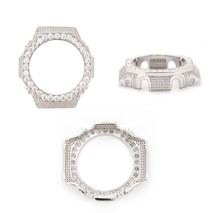 Custom GA2100 Luxury Full Metal Acrylic Iced <b>Watch</b> <b>Case</b> Kit High Quality Stainless Steel Leather Band CasiOak Style Upgrade - Product Image 4