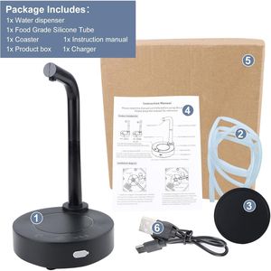 Portable 5 Gallon <b>Drinking</b> Water <b>Dispenser</b> Pump with 3 Speed Button & Coaster Electric Bottle Water Pump Tubes - Product Image 1