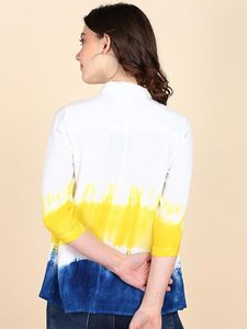 เสื้อเชิ้ตผู้หญิง Maaesa ผ้าเรยอน ลายมัดย้อม คอปกติดกระดุม แขนยาว สำหรับฤดูใบไม้ผลิ/ฤดูร้อน ทรงพอดีตัว เหมาะสำหรับใส่ทำงาน - Product Image 2