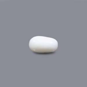 Natural White Coral 4.75 Carat Certified Faceted Cut Loose Gemstone - Product Image 1