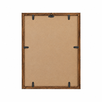 Cadre photo rectangulaire FRAMAI 50 x 70 cm en MDF brun écologique avec plexiglas incassable, support mural et support de table