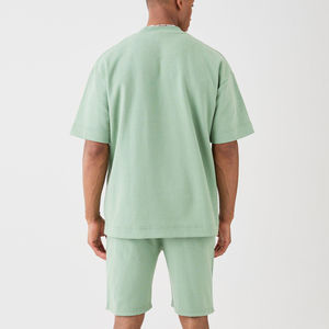 Conjuntos de Verano para Hombre con Logotipo Personalizado de Calidad Premium OEM, 100% Algodón Transpirable, Conjuntos Cortos de Verano, Trajes Deportivos Personalizados - Product Image 4