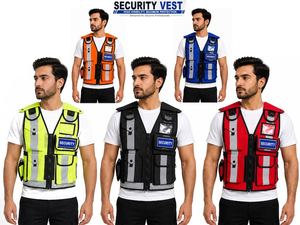 Chaleco de Seguridad de Alta Visibilidad, Chaqueta de Uniforme Reflectante Táctica para Hombre, para Todas las Estaciones, Uso de Guardia, Material de Poliéster - Product Image 1