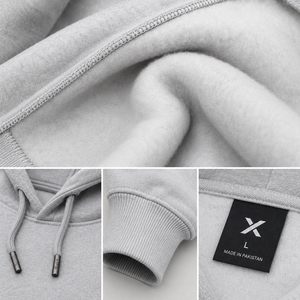Sweat-shirts pour hommes X Sports City en coton et polyester 300 GSM avec étiquette personnalisée sur la manche, cordons de serrage et étiquette, impression numérique en relief, broderie tonale - Product Image 5