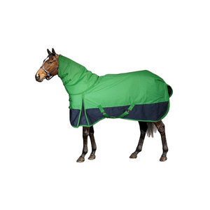 Manta de Invierno para Caballo Verde con Cubrecuello, Impermeable, Protección para Todo Clima, Material de Poliéster - Product Image 1