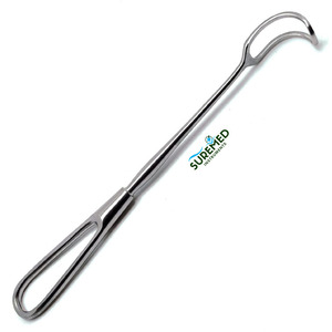 Retractor de Tiroides Verde Premium de 8.75 Pulgadas, Instrumento Quirúrgico de Acero Inoxidable para Uso Médico, Veterinario y ORL - Product Image 1