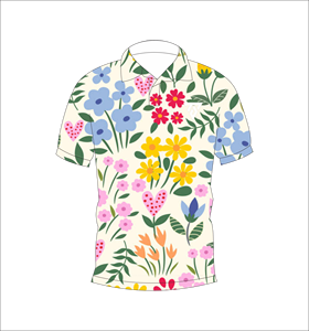 Polo à manches courtes pour homme, imprimé floral, crème, décontracté, mode été, chemise de golf - Product Image 4