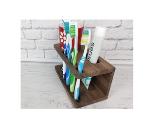 Cheap Price Natural Wooden Handcrafted Toothbrush Holder With Easy To Clean Smooth Surface Design <b>bathroom</b> Accessories - Product Image 1
