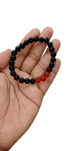 <b>Bracelet</b> Black Agate & Red Carnelian <b>Beads</b> Stone <b>Bracelet</b> Crystal Gemstone Fashion Jewelry <b>Men</b> and Women Gift Energy Meditation - Product Image 4