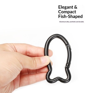 Hebilla grande de aleación de aluminio con forma de pez, hebilla de montañismo para exteriores, hebilla creativa con forma especial para bolsos, ligera - Product Image 6