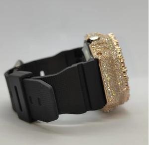 Montre de luxe rose en moissanite et diamants VVS, style hip-hop, pour femme, cadeau - Product Image 4