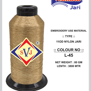 Filament de nylon métallisé argenté professionnel SHREE VIDHATA JARI Zari CHUHA 110D haute résistance à la traction 3800mtr Textile - Product Image 1