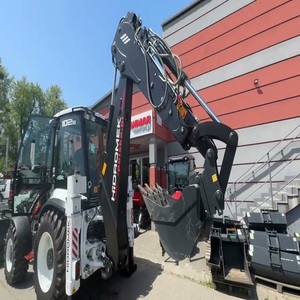 Machine combinée puissante Hidromek : pelle rétrocaveuse et chargeuse frontale avec moteur diesel et boîte de vitesses durables - Product Image 2