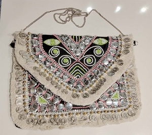 Tamaño grande estilo bohemio señoras mano embrague bordado cuenta trabajo moda bodas fiestas en todo el mundo exportación India - Product Image 1