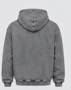 Sweat-shirt à capuche en denim pour homme de qualité supérieure avec poche kangourou - Product Image 2