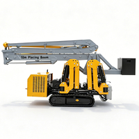 Grue de distribution de béton automotrice pour immeubles de grande hauteur - Système hydraulique sur chenilles avec télécommande pour grue