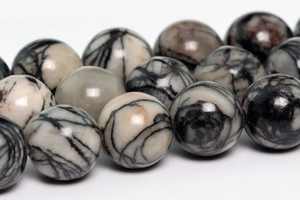 Cuentas de Jaspe Negro Seda de Piedra, Grado AAA, Gema Natural Genuina, Cuentas Sueltas Redondas de 4MM, 6MM, 8MM, 10MM, 12MM, Opciones de Lote a Granel - Product Image 3