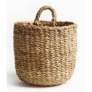 Lot de paniers de rangement pliables en jonc de mer tressé, faits à la main, écologiques, durables et respirants, avec 3 poignées, pour l'organisation de la maison - Product Image 2