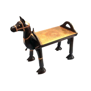GUNVANTI Tavolo Rettangolare in Legno Antico a Tema Cammello, Artigianato Tradizionale, Arredamento per Soggiorno - Product Image 5