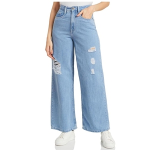 Jeans Anchos de Pierna Ancha para Mujer, Cintura Alta, Largos - Product Image 1