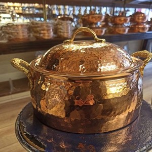 Professional Copper Stock <b>Pot</b> with Lid Durable <b>Cooking</b> Casserole for Kitchen Restaurant Hotel Use High Quality Finish - Product Image 6