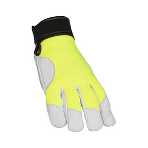 Gants de travail en cuir de chèvre de qualité supérieure, flexibles, résistants à la chaleur, durables, avec bracelet réglable, pour mécaniciens et jardiniers - Product Image 6