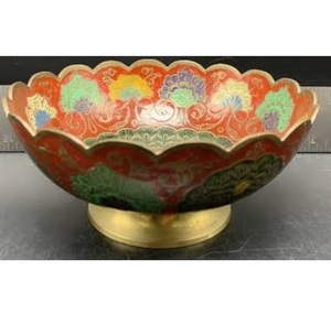 Traditional Look <b>Enamel</b> Finished Metal Fruit Serving <b>Bowl</b> Chocolate Snack Dates Serving <b>Bowl</b> For Tabletop Decorative Item - Product Image 6