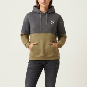 Sudadera con Capucha para Mujer, 100% Algodón, Forro Polar, Logotipo Bordado, Bolsillo Delantero, Informal, Ecológica, Resistente al Viento, Ropa de Invierno - Product Image 6