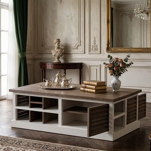 Table basse Luna élégante en teck massif, style scandinave moderne, finition naturelle pour le mobilier de salon - Product Image 3