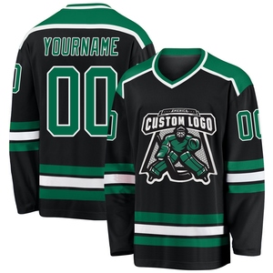 Wholesale Direct Manufacturing Industry Custom Black <b>Light</b> Blue-Pink Hockey Jersey - Product Image 3