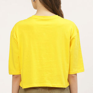 Camisetas Cortas de Algodón Personalizadas 2026 para Mujer, Camisetas Blancas de Yoga y Fitness, Ajustadas, Camisetas Cortas para Damas, Venta al Por Mayor - Product Image 3