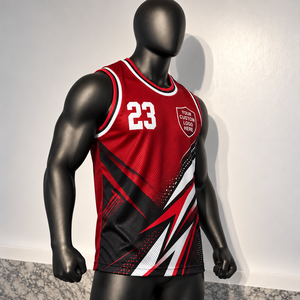 Maillot de basketball personnalisé sans manches, vêtement de sport durable, design par sublimation, 100 % polyester, séchage rapide pour académie, école, club - Product Image 5