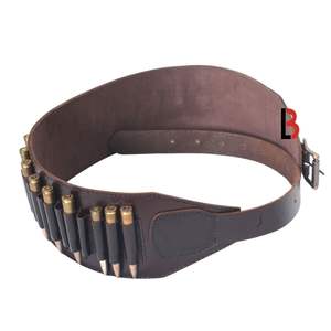 Sheep Skin Leather Rifle Cartridge Belt with Steel Buckle Adjustable Length 4.5cm Width Heat-Transfer Printed Design - Product Image 5