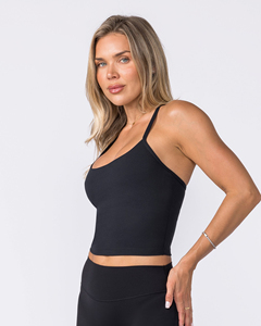 Débardeurs courts sans manches à col rond pour femmes, coupe ajustée confortable, mélange coton et élasthanne, respirant, tricoté, style décontracté streetwear, 220 GSM - Product Image 5