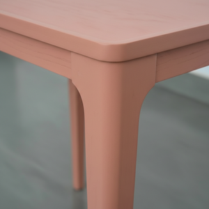 Muebles Modernos para Sala de Estar Estilo Vietnamita, Mesa de Centro Rectangular de Madera de Caucho Resistente en Blanco Perla, Chapa de MDF y Fresno, Color Rosa Empolvado, Marca PKP - Product Image 3