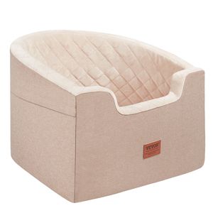 Seggiolino auto marrone per cani medi di piccola taglia fino a 55 libbre prodotto da viaggio per trasportino - Product Image 1