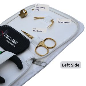 Hair Extension <b>Tools</b> <b>Kit</b> Parting Finger Curved Sewing Needles <b>Mini</b> Scissor Hair Velcro Microbeads Crimping Remover Plier <b>Tool</b> - Product Image 3