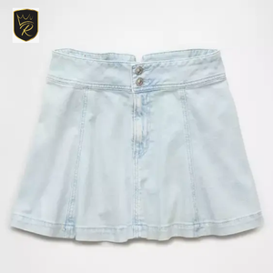 Women's High-Waisted Straight Casual Washed Denim Shorts Breathable Cargo Wrap Button Autumn Vintage Eco-Friendly Comfortable - Product Image 1