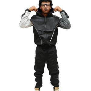 Custom Logo Men Windbreaker Tracksuit Reflective <b>Jacket</b> Pants Waterproof Streetwear <b>Tech</b> <b>wear</b> OEM - Product Image 1