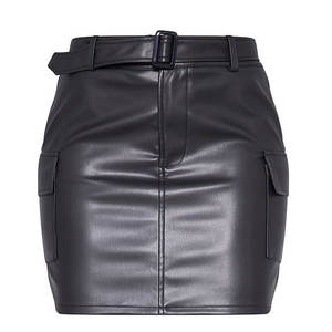 Faible MOQ, créez vos propres jupes en cuir, différents styles, vêtements de mode, jupes en cuir pour femmes - Product Image 1
