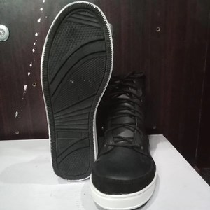 Unisex Black Sneakers Fashion Shoes Ankle high Shoes Denim Matching Shoes Lace Up Boots - Product Image 6