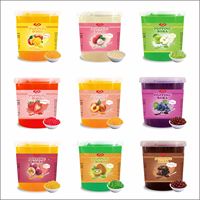 KEIFU Popping Boba con Varios Sabores Frutales, Certificado HALAL, 12 Meses de Caducidad, para Tiendas de Té de Burbujas, Listo para Consumir, 3.2KG en Botellas