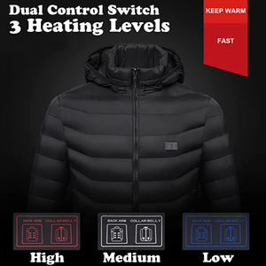 Veste chauffante à batterie 5V avec logo personnalisé d'usine, avec coussinets chauffants en fibre de carbone CE FCC - Product Image 5