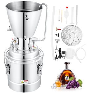 Distillatore d'acqua/alcol in acciaio inox da 30 L (8 galloni) con kit distillazione domestica, serpentina a 6 giri, porta di scarico e termometro in acciaio inox 304 - Product Image 1