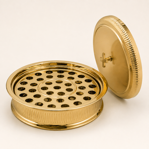Plateau de service de communion finition or, ensemble en acier inoxydable, plateau sacré avec couvercle, assiette pour cérémonie religieuse - Product Image 3