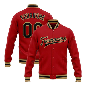 HighQuality ODM OEM Customized <b>Men's</b> Baseball Varsity Letterman <b>Jacket</b> Black <b>White</b> Custom Team Name Number College Sports <b>Jacket</b> - Product Image 4