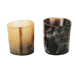 Buffalo Cow Horn Shot Glass 100 % Natural Horn Viking Horn Glass for Hotel Home and Restaurant Kitchen and Table Use - Product Image 2